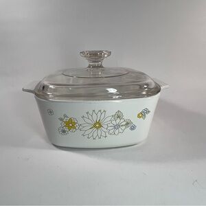 Vintage 1970's Corning Ware Floral Bouquet A-1½-B 1½ qt Casserole with Lid